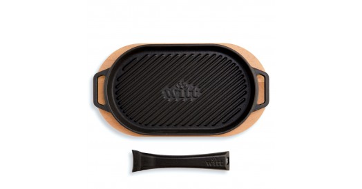 Żeliwna patelnia grillowa do serwowania Witt Pizza