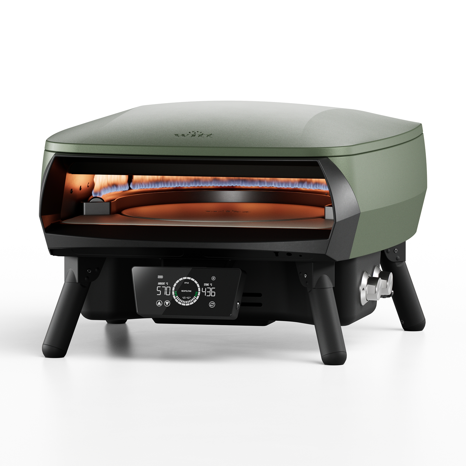 WITT PIEC DO PIZZY ETNA ROTANTE CONTROL 13”, ZIELONY