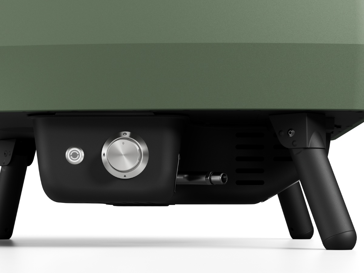 Pokrętło i przyłącze gazu w piecu Witt Piccolo Rotante 16